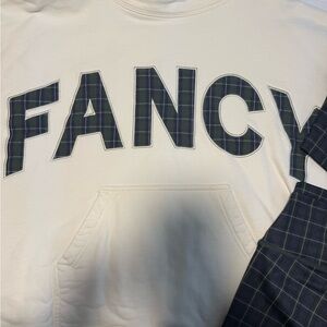 Plaid Lettered Cream Sweatshirt and Legging + Tank!